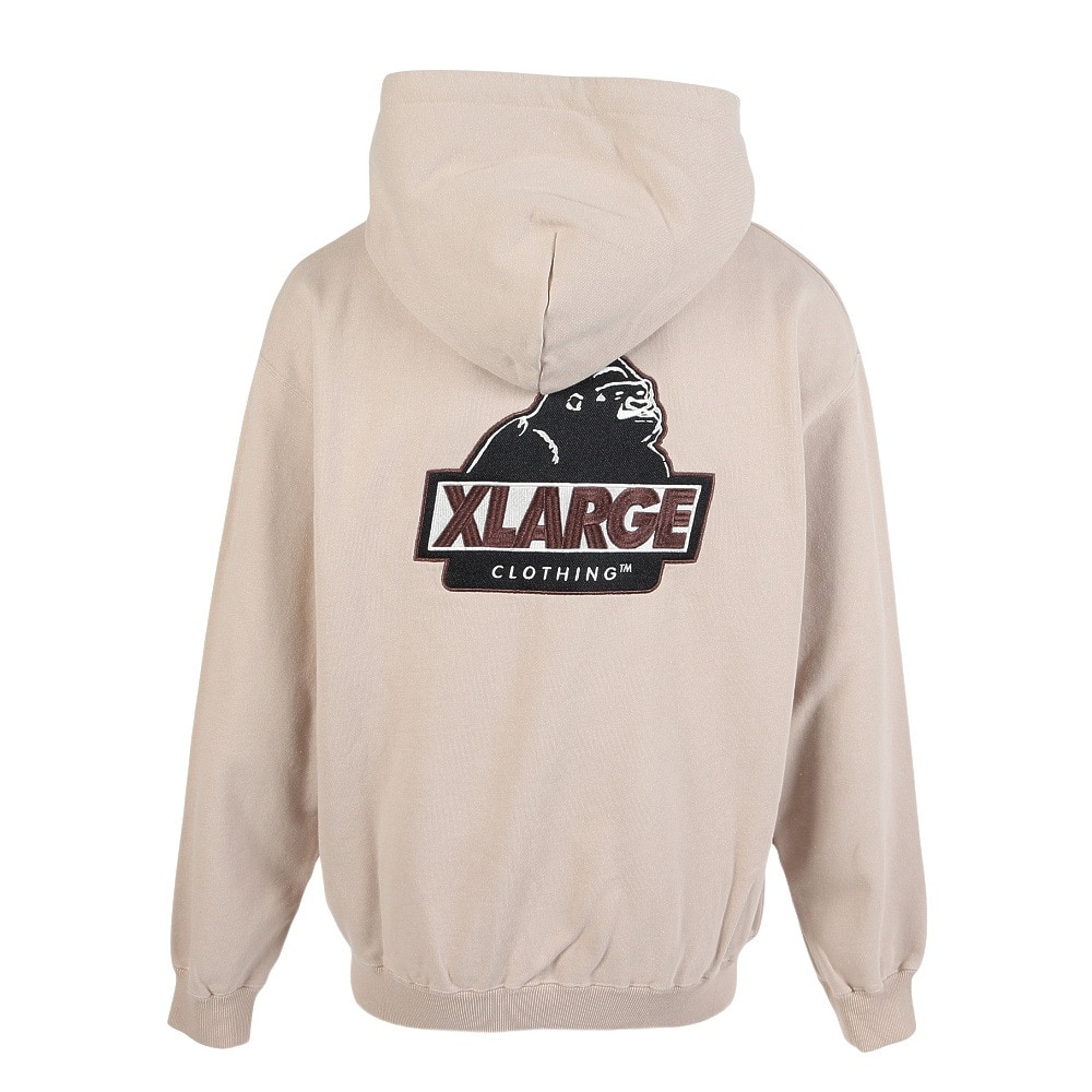 エクストララージ（XLARGE）（メンズ）SLANTED OG ジップ フーデッド スウェットシャツ 101253012004-BEIGE