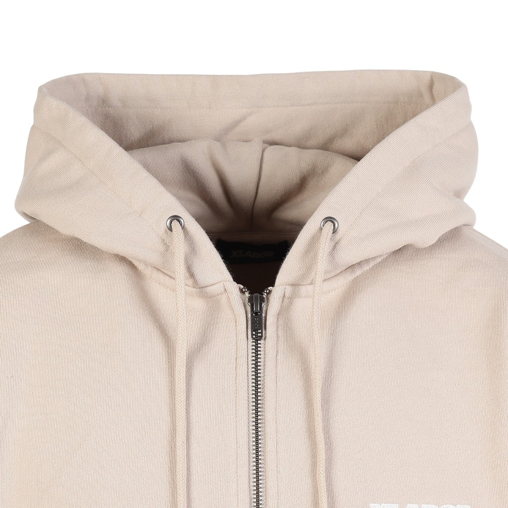 エクストララージ（XLARGE）（メンズ）SLANTED OG ジップ フーデッド スウェットシャツ 101253012004-BEIGE