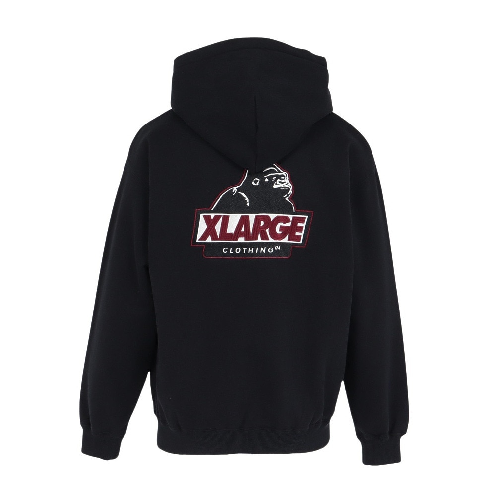 エクストララージ（XLARGE）（メンズ）SLANTED OG ジップ フーデッド スウェットシャツ 101253012004-BLACK