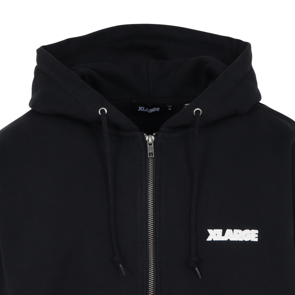 エクストララージ（XLARGE）（メンズ）SLANTED OG ジップ フーデッド スウェットシャツ 101253012004-BLACK