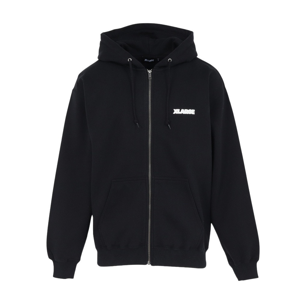 エクストララージ（XLARGE）（メンズ）SLANTED OG ジップ フーデッド スウェットシャツ 101253012004-BLACK