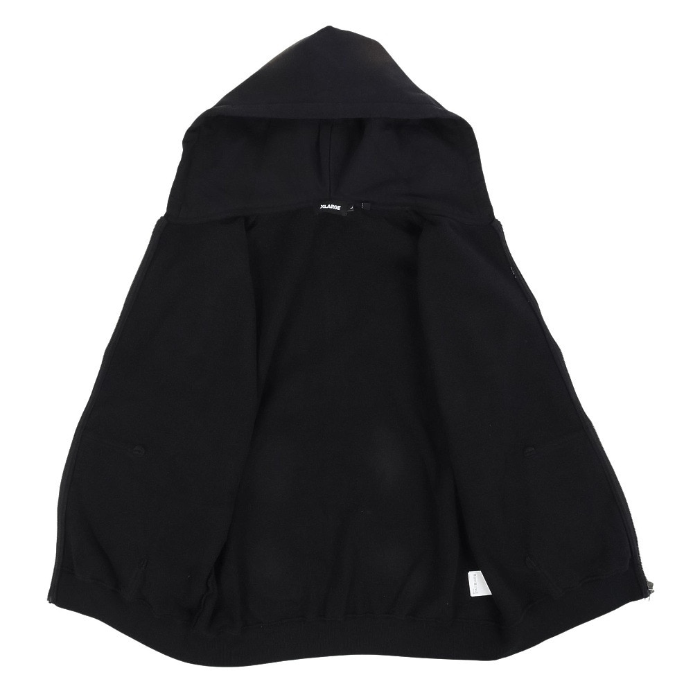 エクストララージ（XLARGE）（メンズ）DISCHARGE PRINTED OG ジップ フーデッド スウェットシャツ 101253012005-BLACK