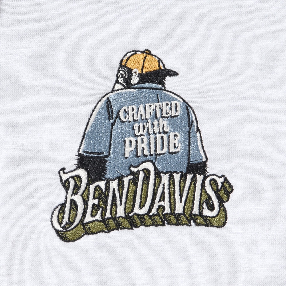 ベンデイビス（BEN DAVIS）（メンズ）バック刺繍ジップパーカー 25780053-ASH