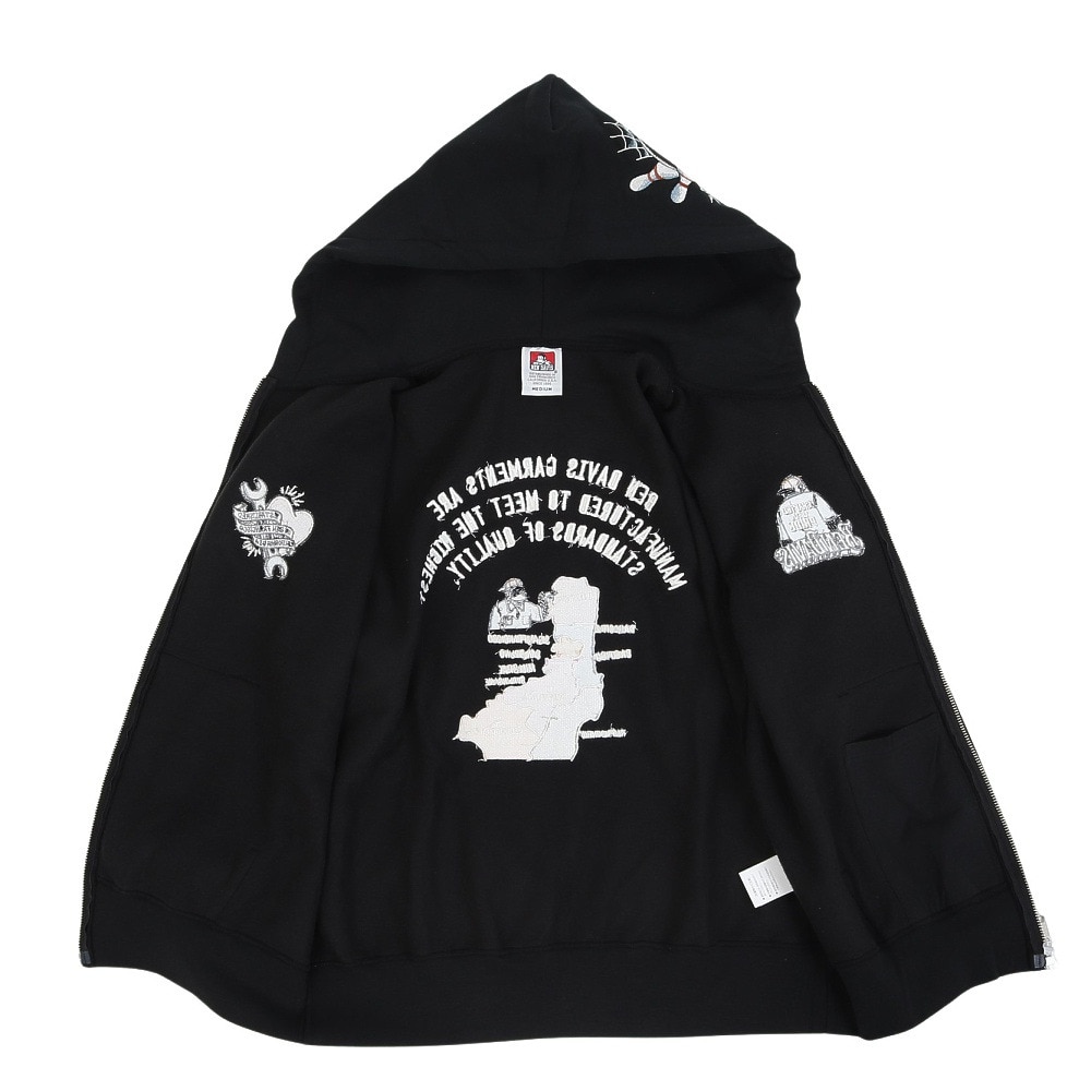 ベンデイビス（BEN DAVIS）（メンズ）バック刺繍ジップパーカー