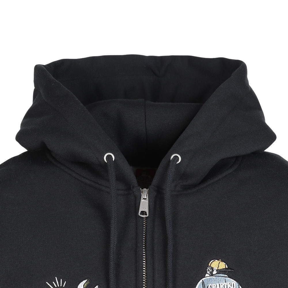 ベンデイビス(BEN DAVIS)バック刺繍ジップパーカー 25780053-BLK(Men’s) ベンデイビス（BEN DAVIS）（メンズ）バック刺繍ジップパーカー