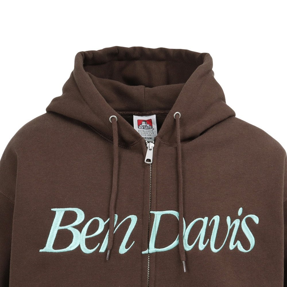 ベンデイビス（BEN DAVIS）（メンズ）ロゴジップパーカー 25780063-BRN