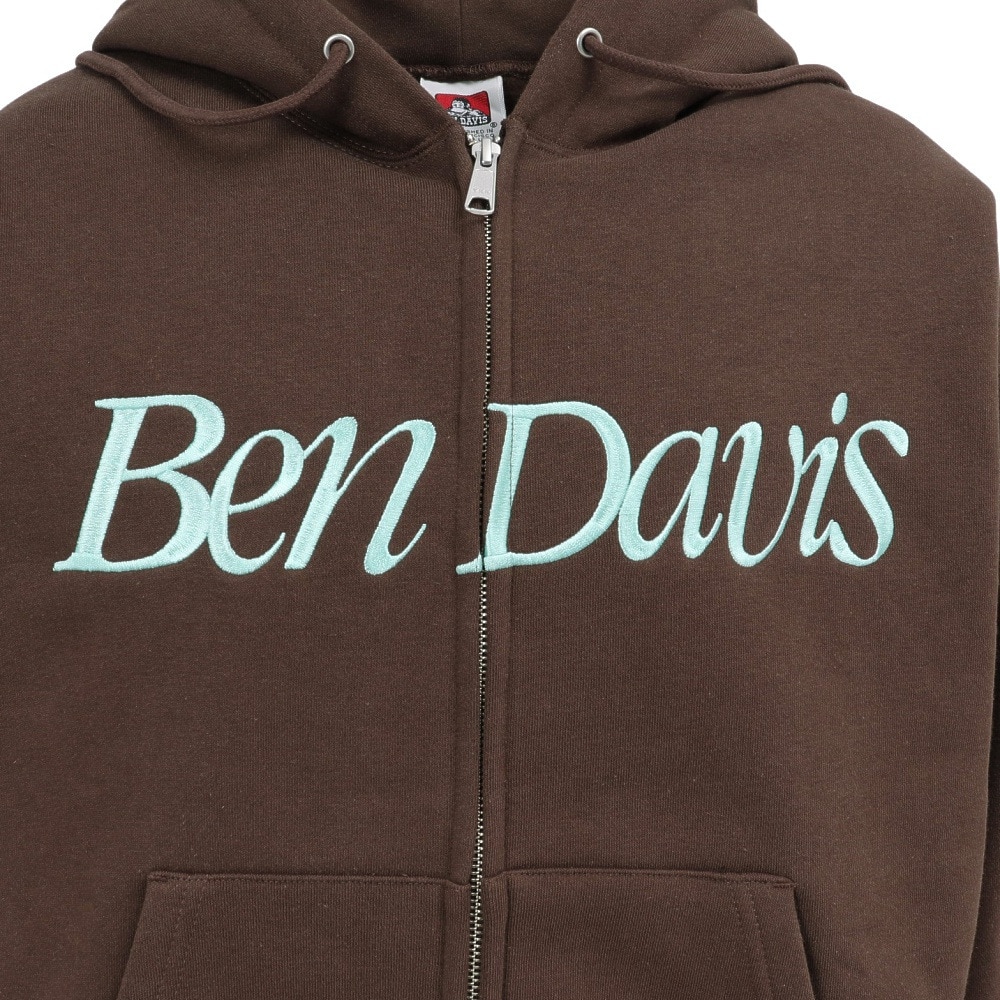 ベンデイビス（BEN DAVIS）（メンズ）ロゴジップパーカー 25780063-BRN