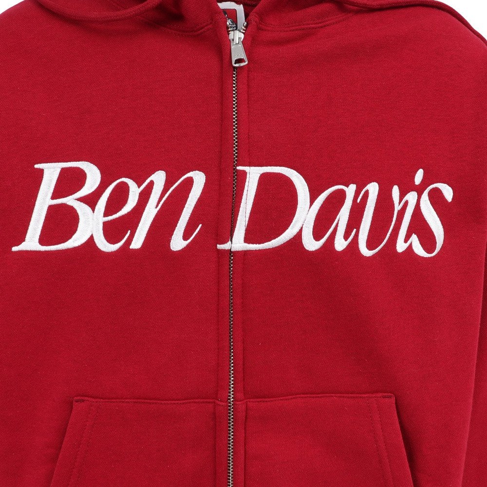 ベンデイビス（BEN DAVIS）（メンズ）ロゴジップパーカー 25780063-RED