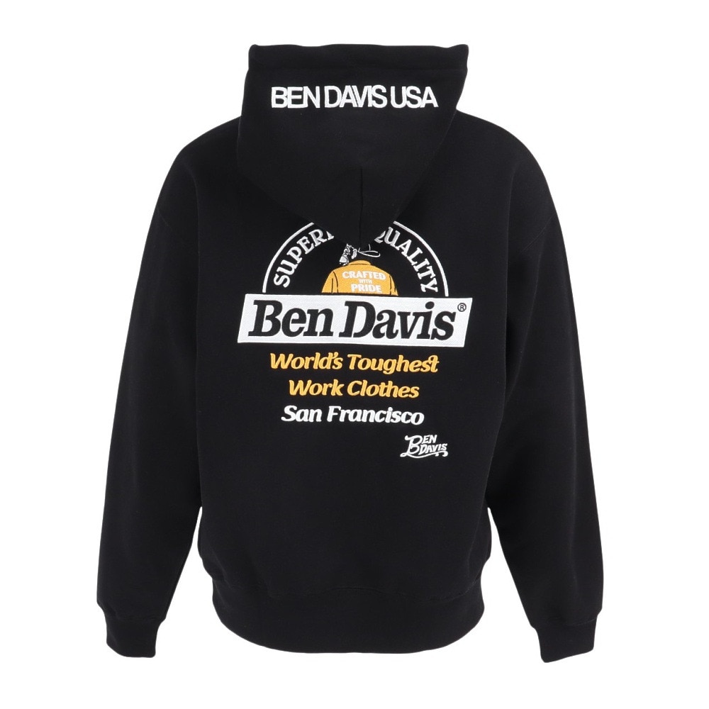 ベンデイビス（BEN DAVIS）（メンズ）刺繍プルパーカー 25780067-BLK