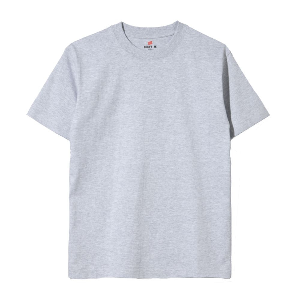 ヘインズ（Hanes）（メンズ）Tシャツ メンズ ビーフィー BEEFY 半袖 クルーネック グレー 無地T 定番 長持ち H5180 060