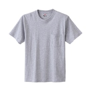ヘインズ（Hanes）（メンズ）Tシャツ メンズ ビーフィー ポケット BEEFY 半袖 クルーネック グレー 無地T 定番 長持ち H5190 060 オンライン価格