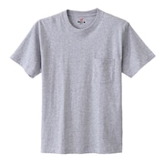 (メンズ)Tシャツ メンズ ビーフィー ポケット BEEFY 半袖 クルーネック グレー 無地T 定番 長持ち H5190 060 オンライン価格