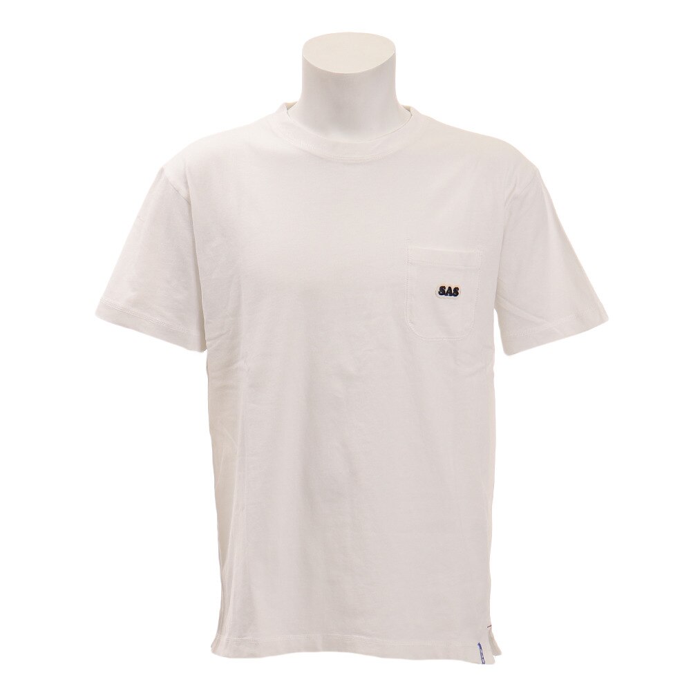  バイアスネックピグメントポケットTシャツ SAS1857200-1-WHT