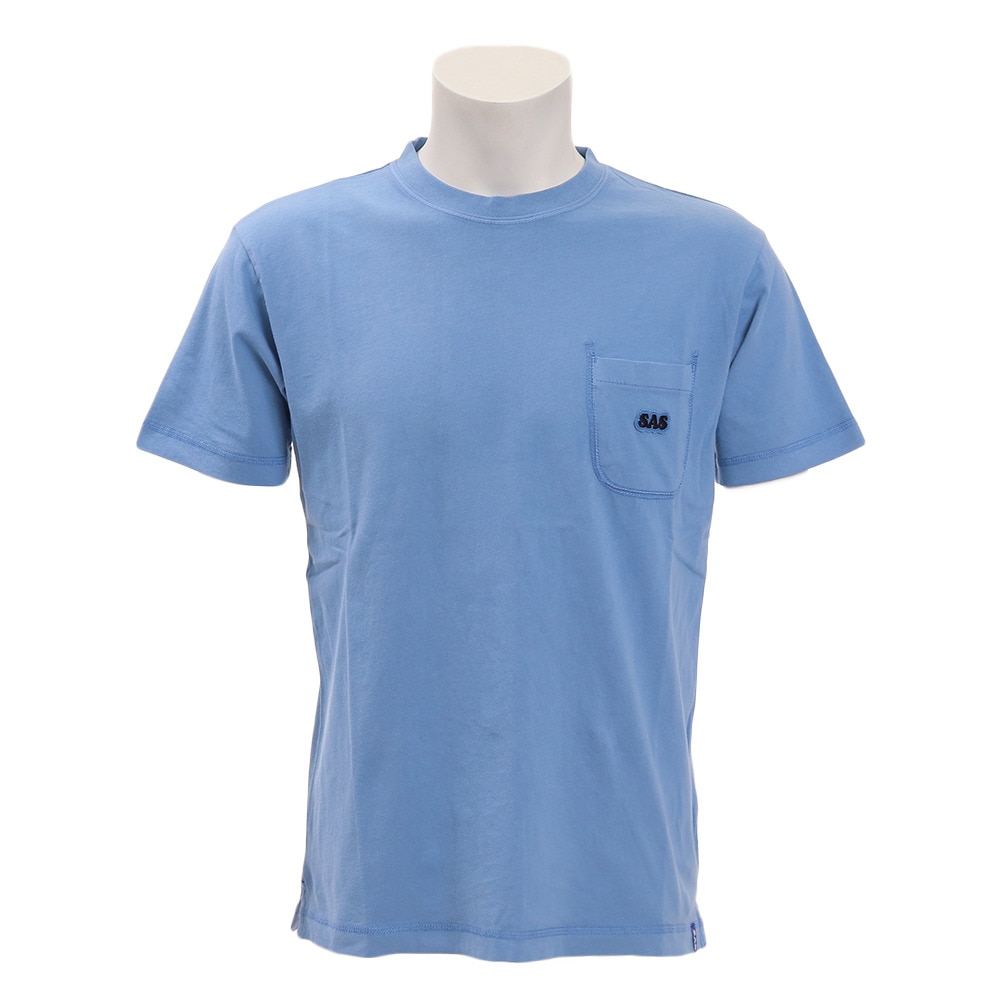  バイアスネックピグメントポケットTシャツ SAS1857200-2-BLU