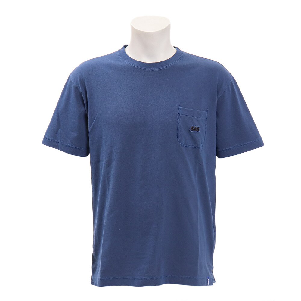  バイアスネックピグメントポケットTシャツ SAS1857200-3-NVY