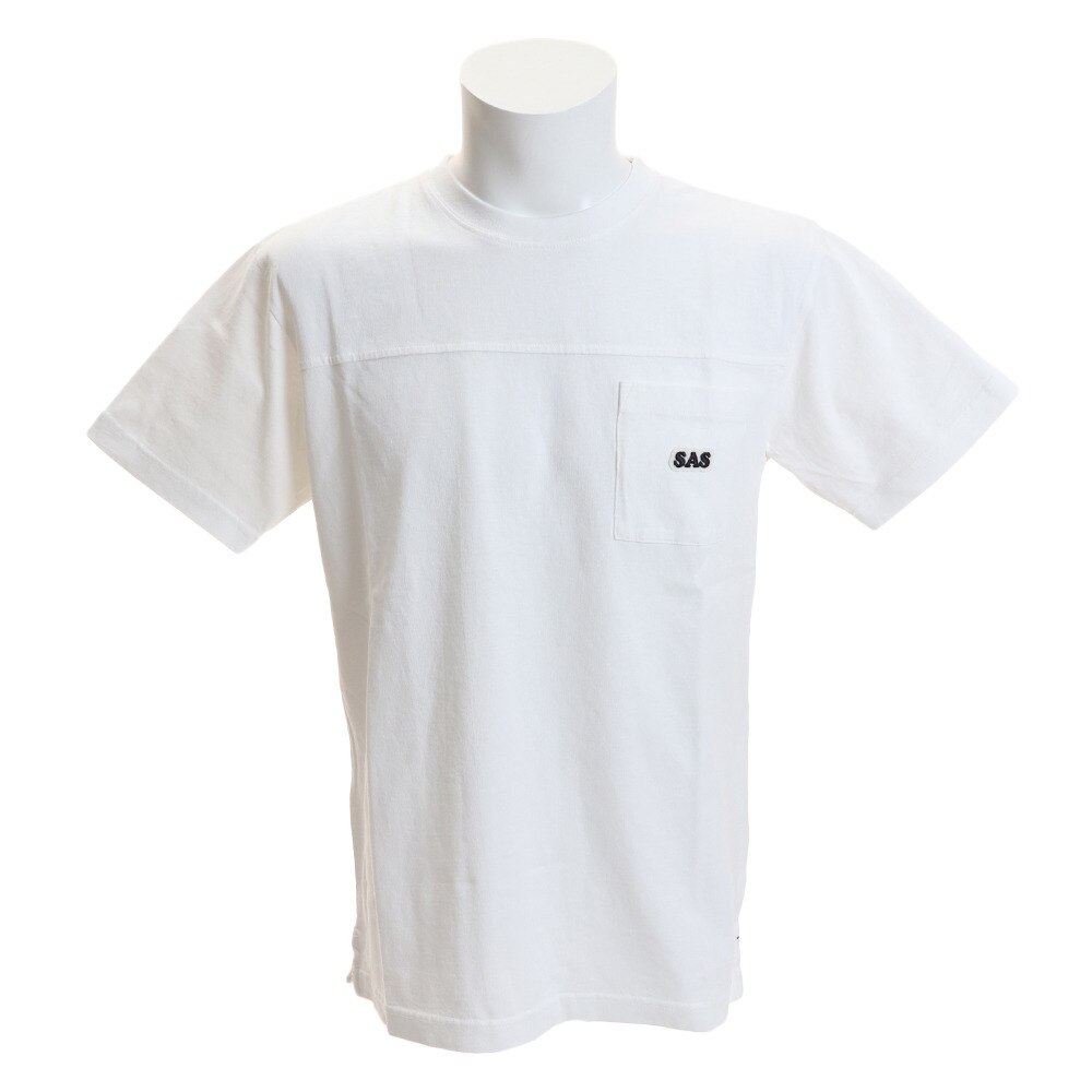  ヘビー天竺 ピグメントポケットTシャツ SAS1917204-1-WHT