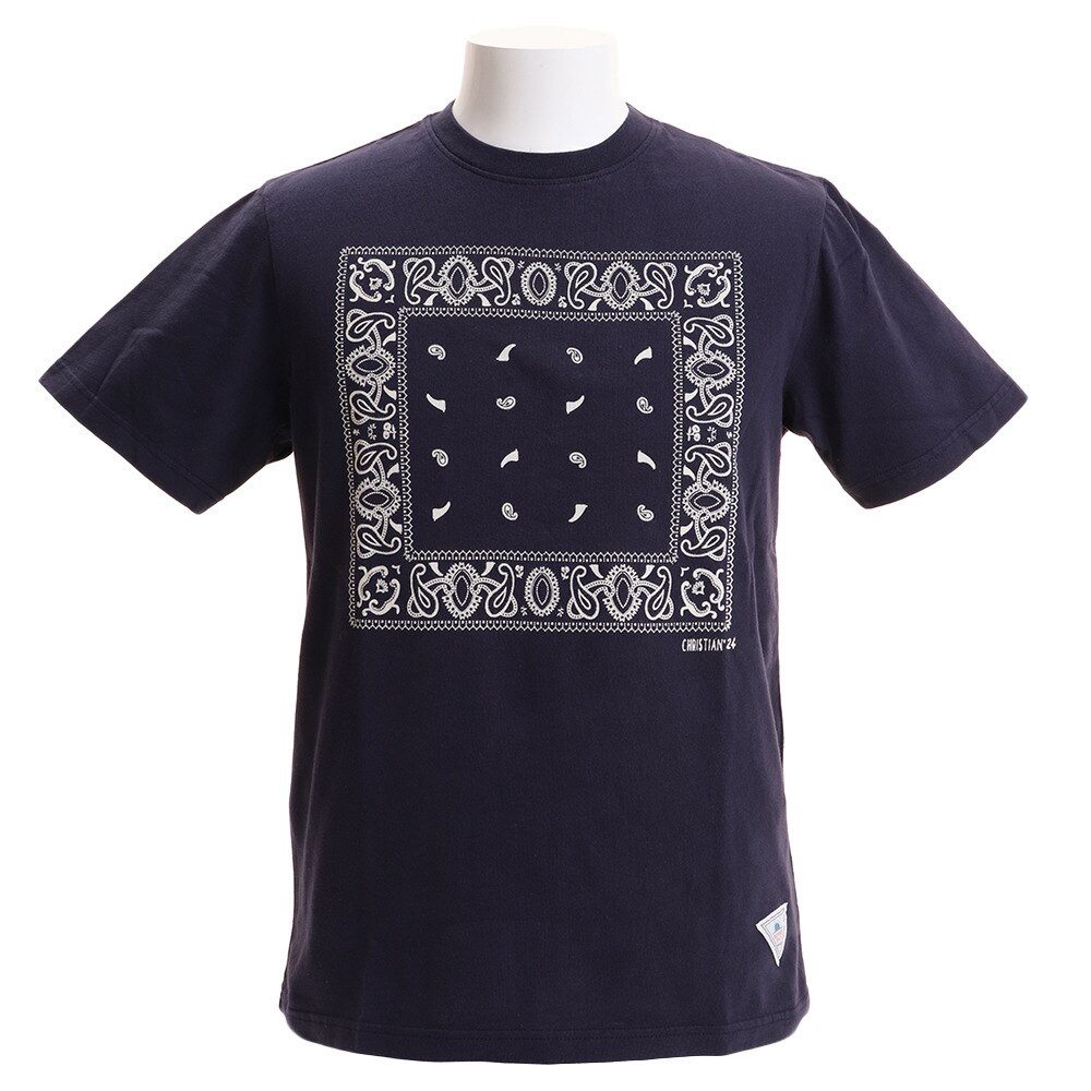  Tシャツ メンズ バンダナプリント 半袖 CH2MS9013 NVY オンライン価格