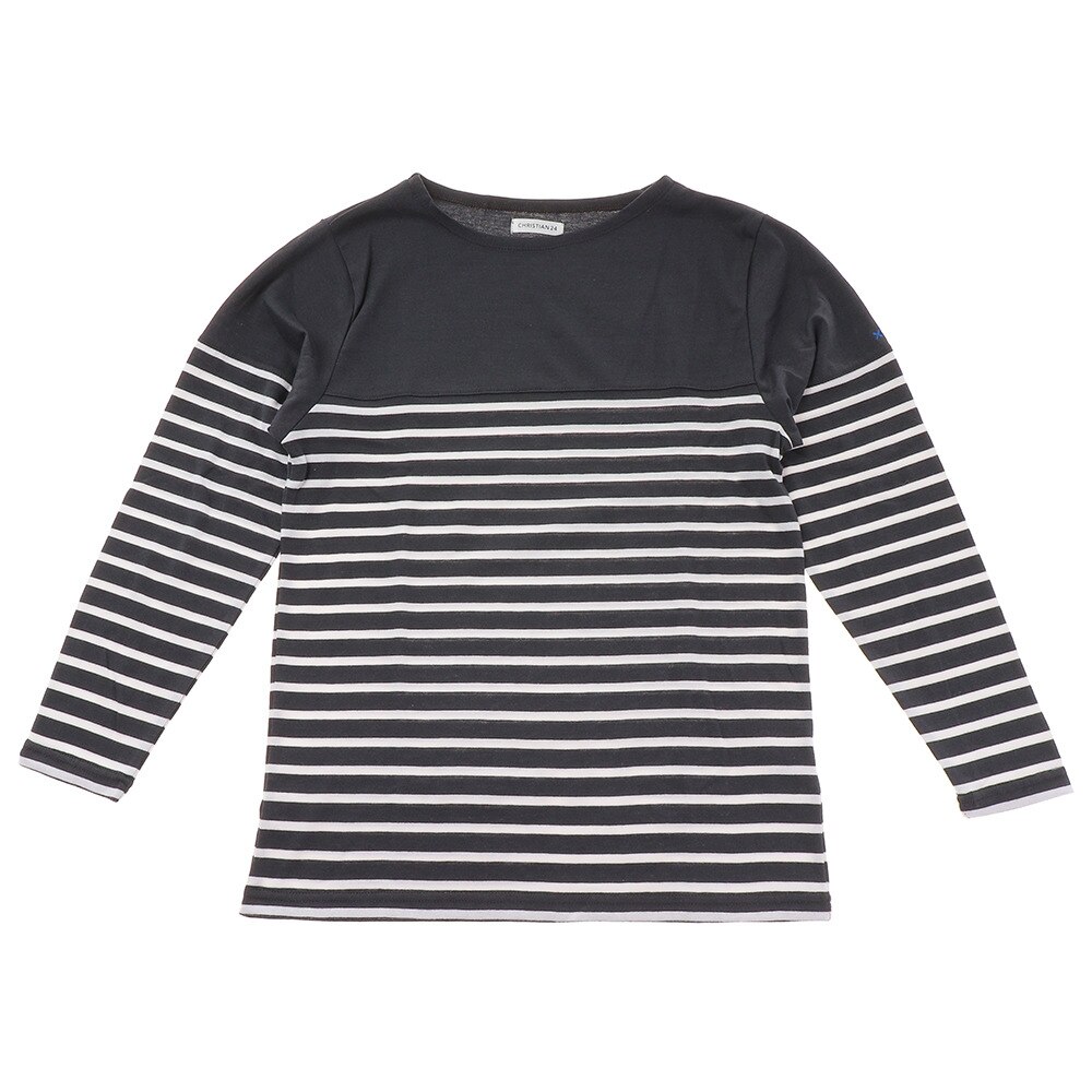  Tシャツ メンズ 長袖 ボーダー CH2BS9009 BK/WH オンライン価格