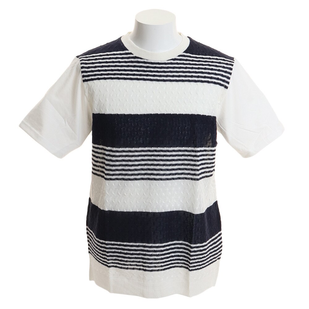  ニット切り替え Tシャツ 28341NVY オンライン価格