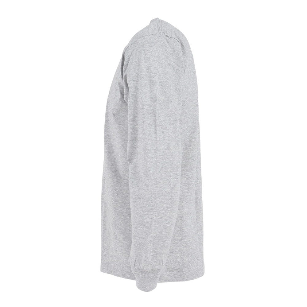 Hanes（メンズ）Tシャツ メンズ 長袖 ロンT ビーフィー BEEFY クルーネック グレー 無地T 定番 長持ち H5186 060 