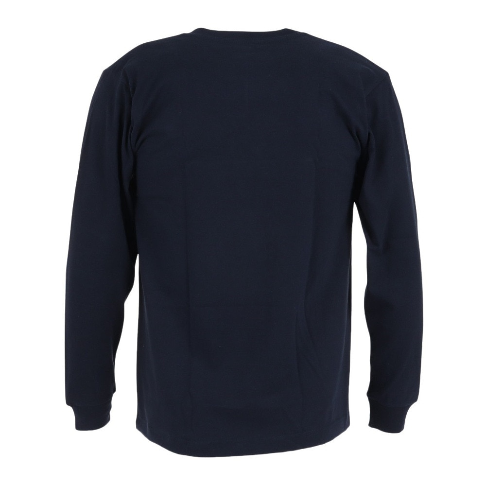 ヘインズ（Hanes）（メンズ）Tシャツ メンズ 長袖 ロンT ビーフィー BEEFY クルーネック ネイビー 紺 無地T 定番 長持ち H5186 370 