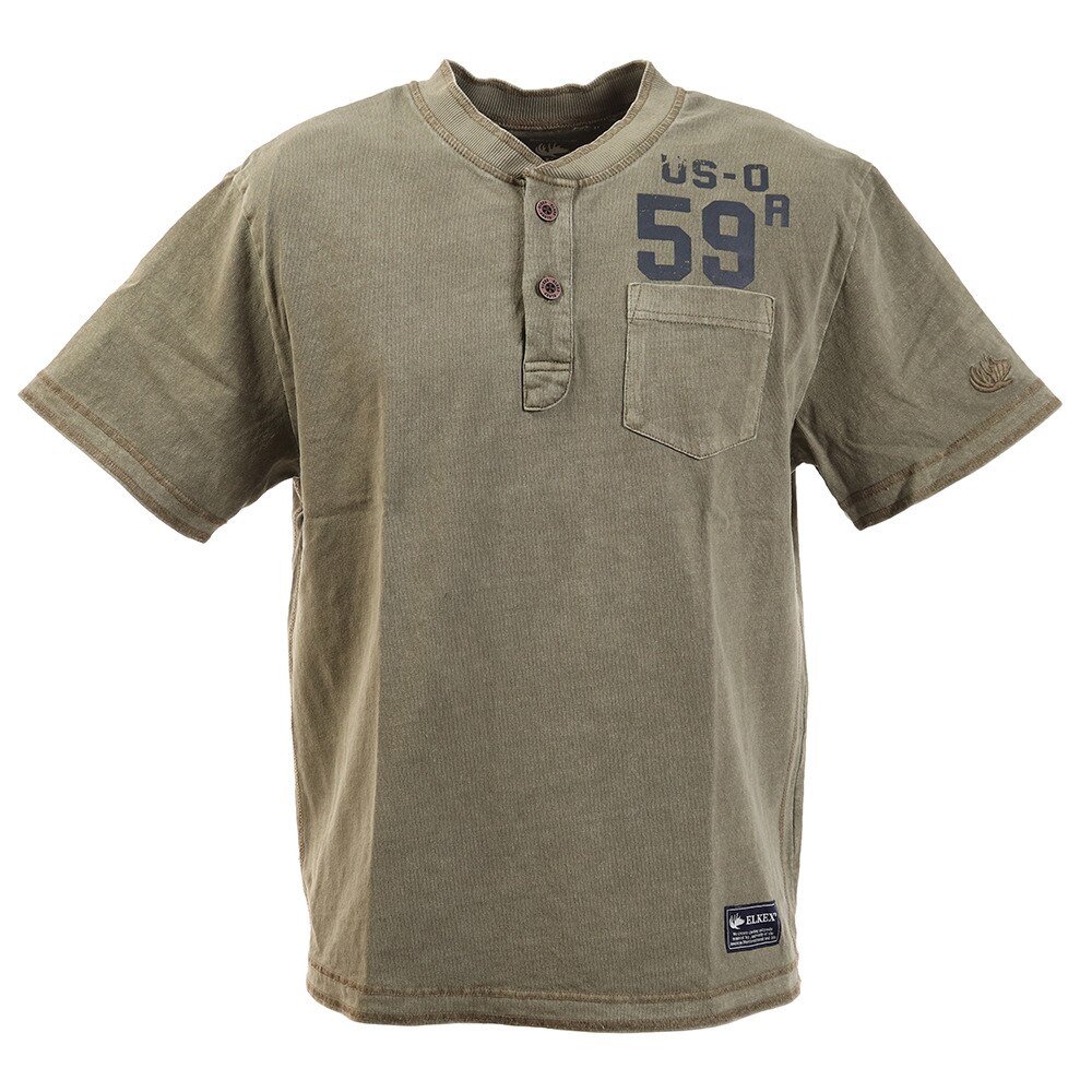  GARMENT DYED ヘンリーネックシャツ 881EK0SD3294KHK オンライン価格