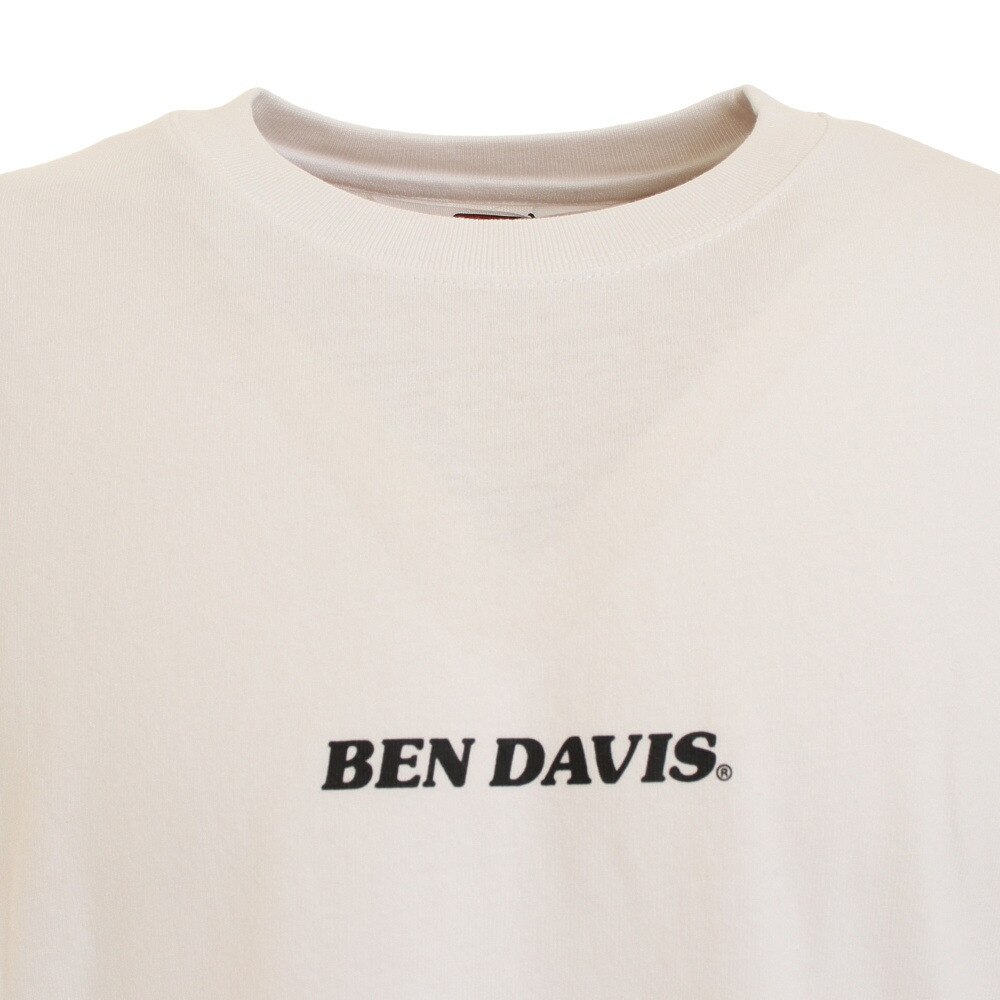 ベンデイビス（BEN DAVIS）（メンズ、レディース）バックプリント ビッグシルエット フットボール 半袖Tシャツ 0580020-WHT