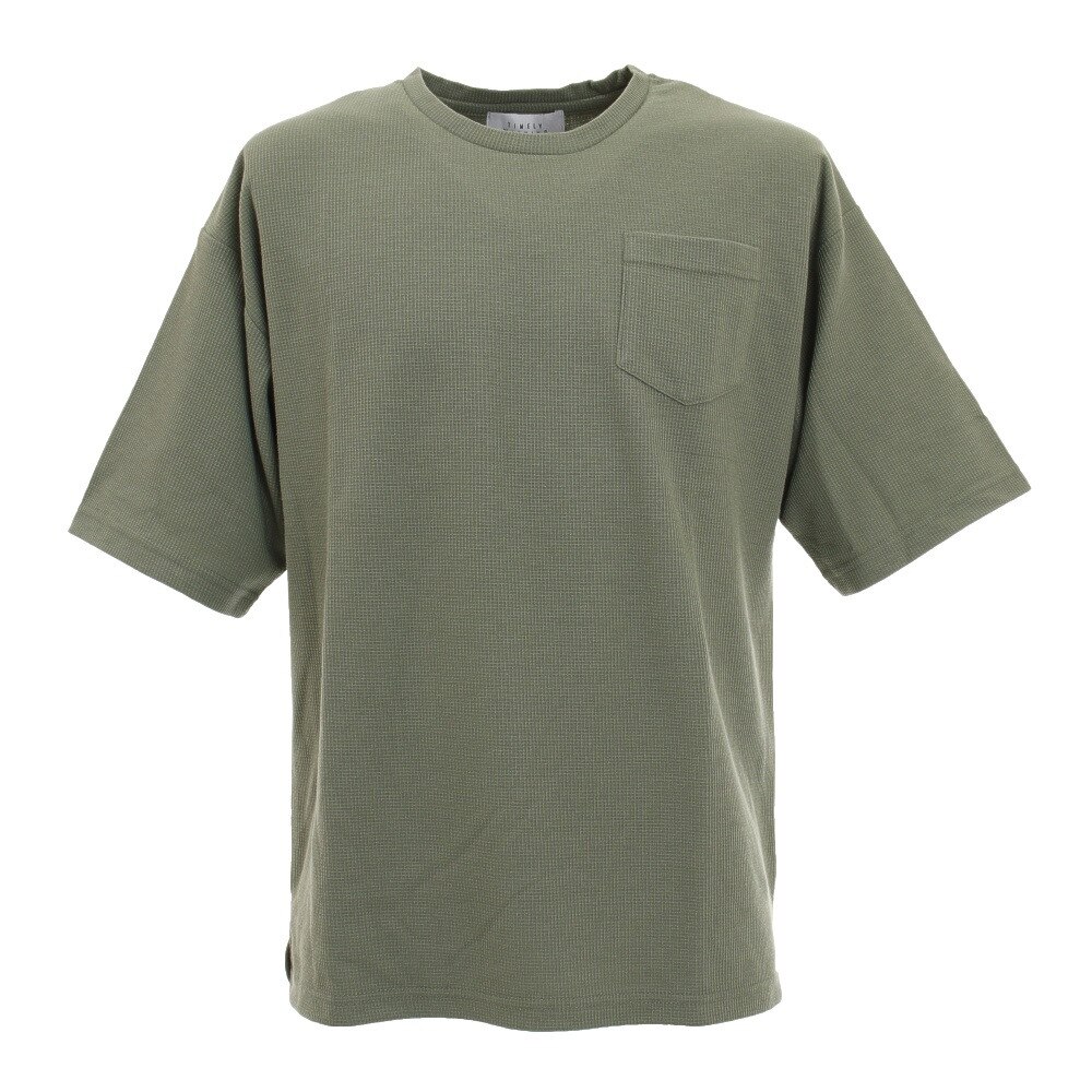  ワッフル半袖ポケットTシャツ 0551011-GRG