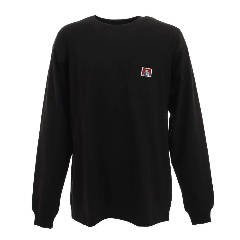 ピスネーム ポケット長袖Tシャツ 0780036-BLK