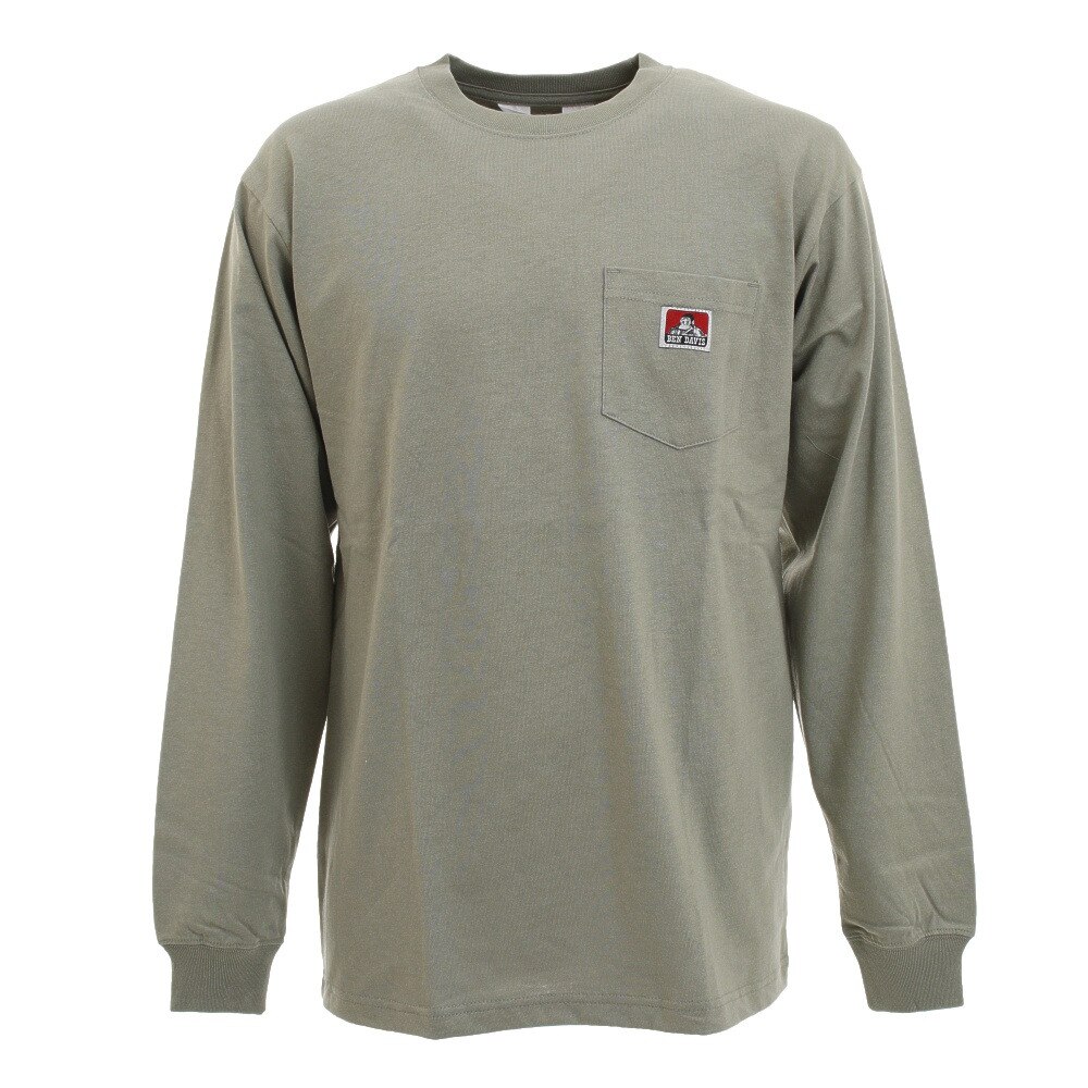  ピスネーム ポケット長袖Tシャツ 0780036-GRG