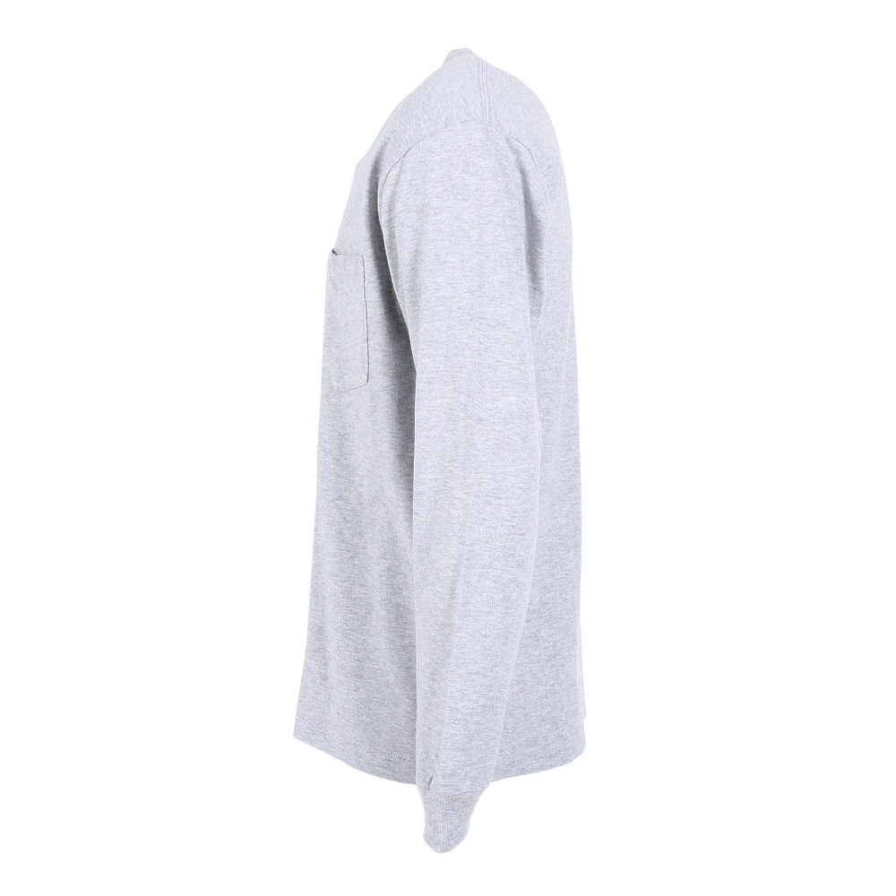 ヘインズ（Hanes）（メンズ）Tシャツ メンズ 長袖 ロンT ビーフィーポケット ロングスリーブ グレー 無地T 定番 長持ち H5196 060 オンライン価格