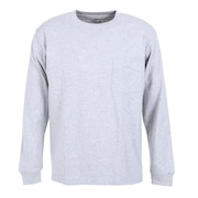 (メンズ)Tシャツ メンズ 長袖 ロンT ビーフィーポケット ロングスリーブ グレー 無地T 定番 長持ち H5196 060 オンライン価格