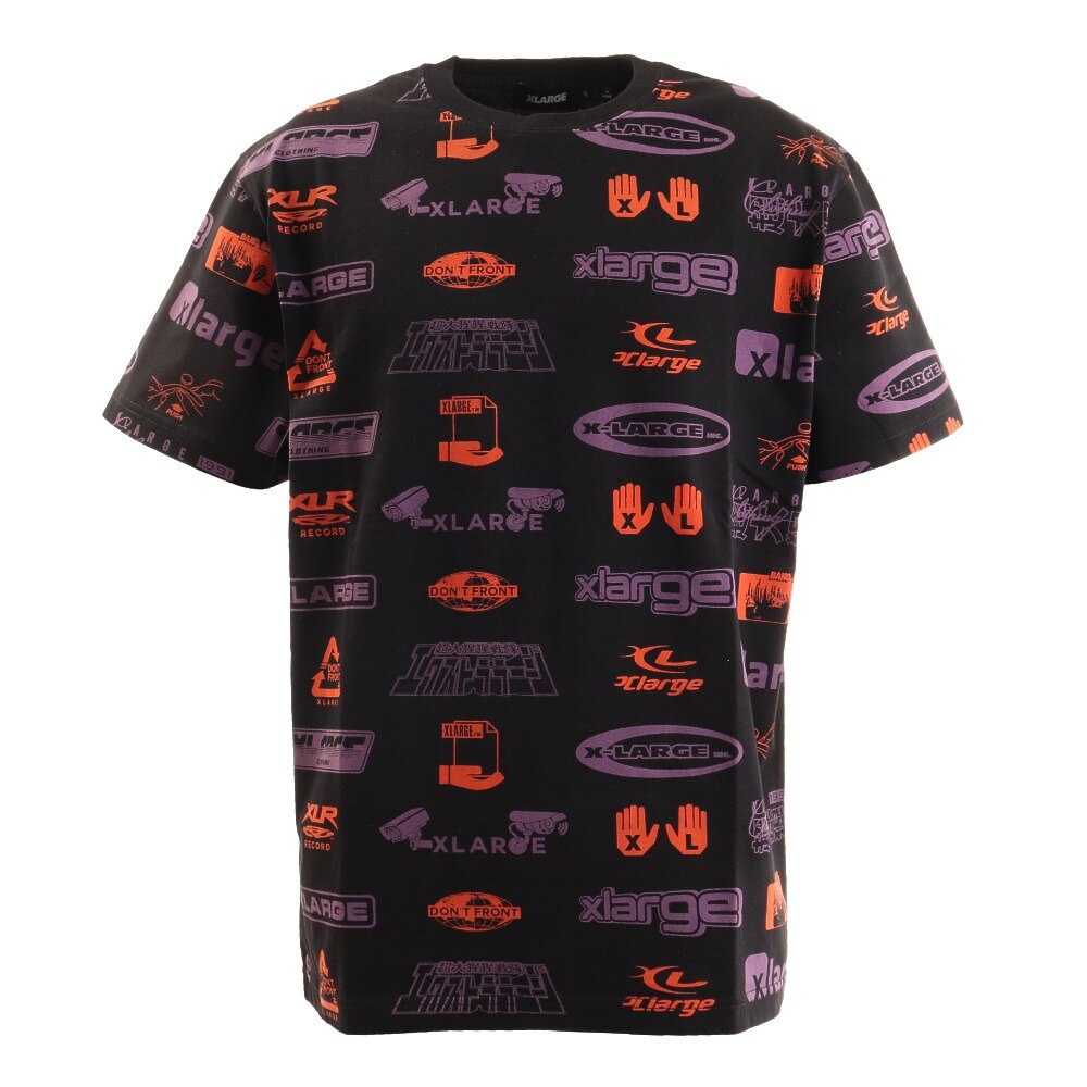  ALLOVERPRINT 半袖Tシャツ 101202011003 BLK