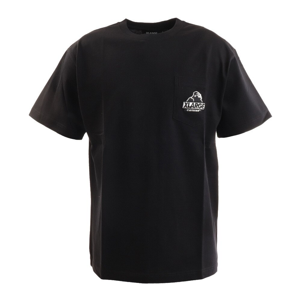  EMBROIDERY POCKET 半袖Tシャツ 101202011006 BLK