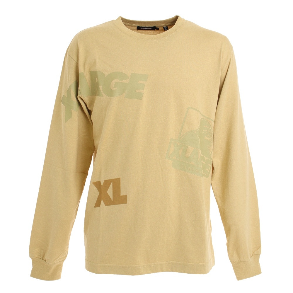  長袖Tシャツ ランダムプリント 101203011020 BEG