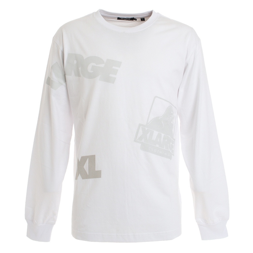  長袖Tシャツ ランダムプリント 101203011020 WHT