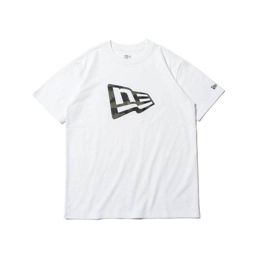  タイガーストライプカモ フラッグロゴ レギュラーフィット 半袖 コットン Tシャツ 12674207