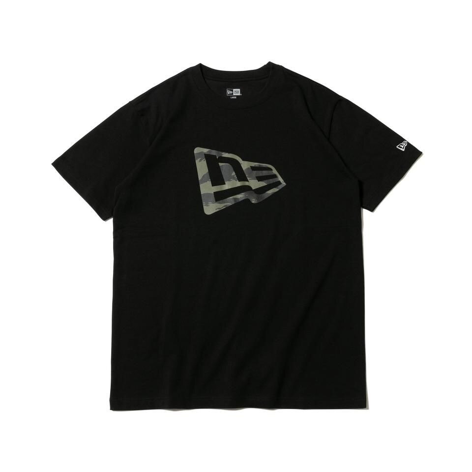 タイガーストライプカモ フラッグロゴ レギュラーフィット 半袖 コットン Tシャツ 12674208