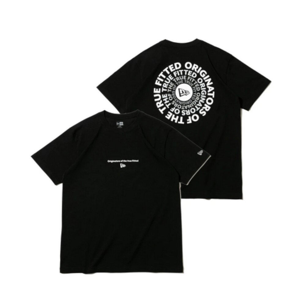  半袖 コットン Tシャツ Originators of the True Fitted ブラック×ホワイト レギュラーフィット 12674218