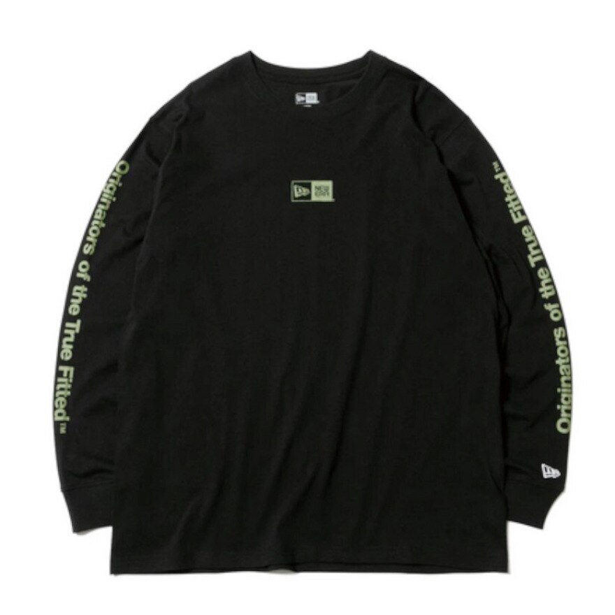  長袖 コットン Tシャツ Originators of the True Fitted ホワイト×チャコールグレー リラックスフィット 12674278