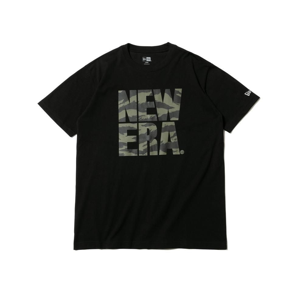  タイガーストライプカモ フラッグロゴ レギュラーフィット 半袖 コットン Tシャツ 12712271