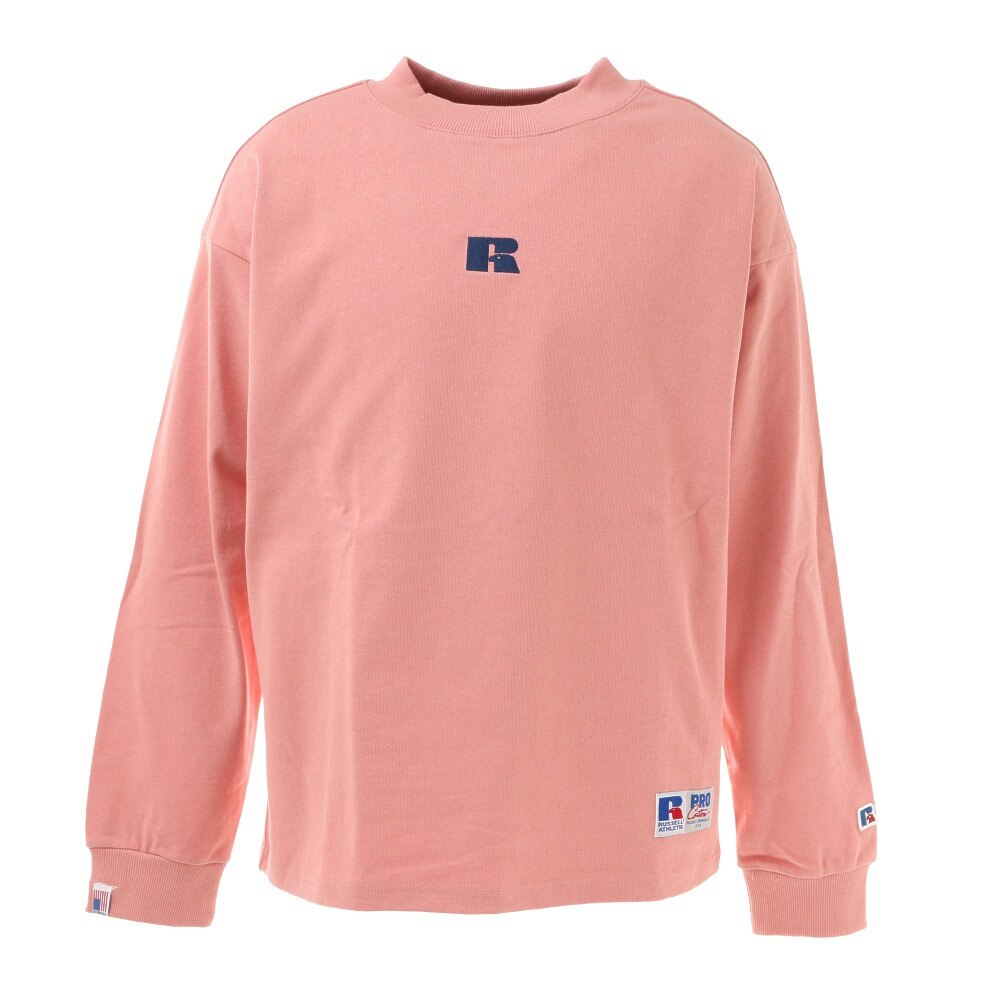 ラッセル｜プロコットン USA モックネック 長袖Tシャツ RBM21S0001 PNK ヘビーウェイト - スポーツ用品はスーパースポーツゼビオ