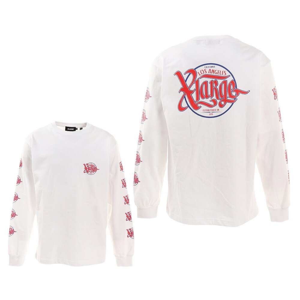  SCRIPT 長袖Tシャツ 101211011002 WHT