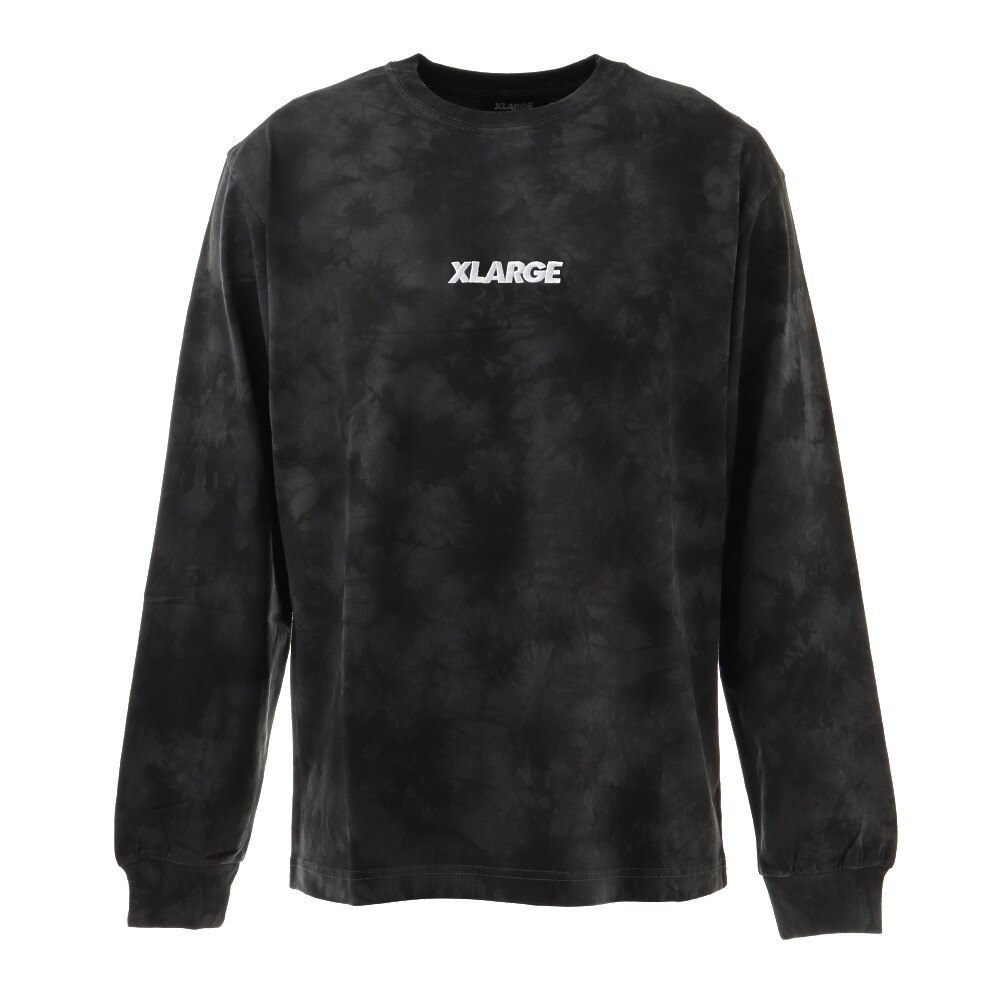  ロングスリーブTシャツ TIEDYE LOGO 101211011004 BLK
