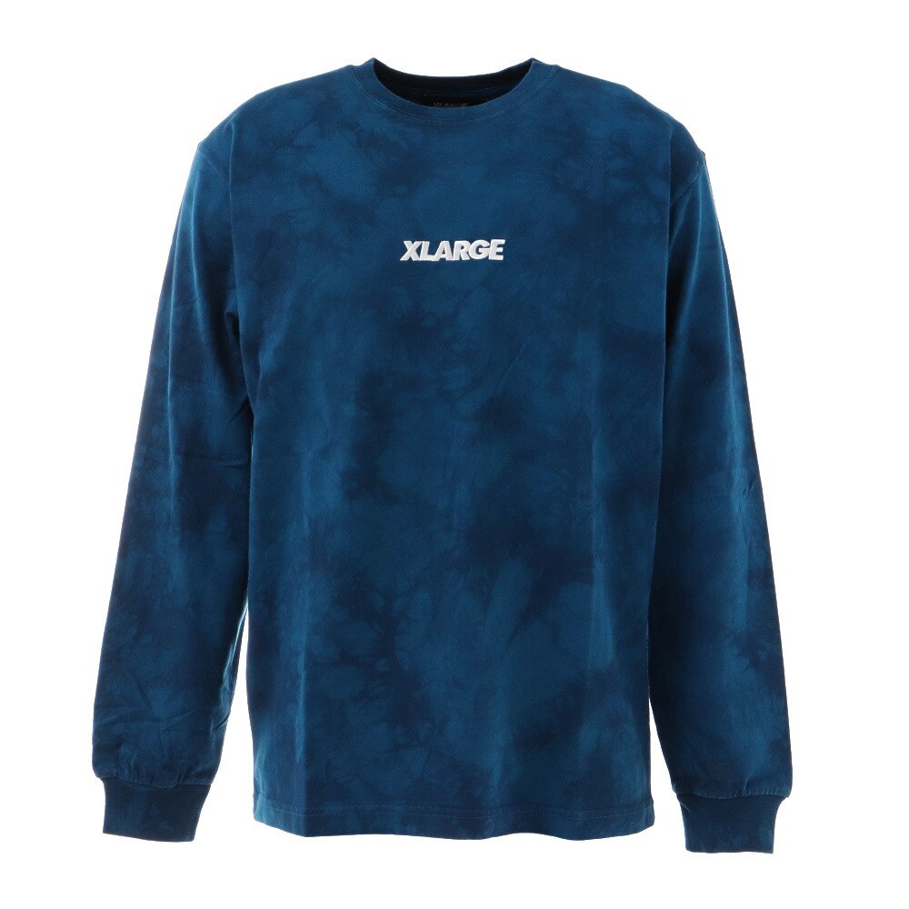  ロングスリーブTシャツ TIEDYE LOGO 101211011004 BLU
