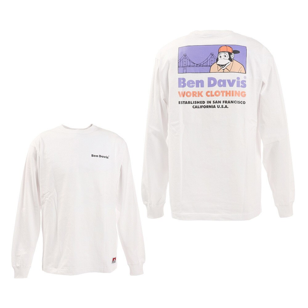  ブリッジ&ゴリラ長袖Tシャツ 1380022-WHT