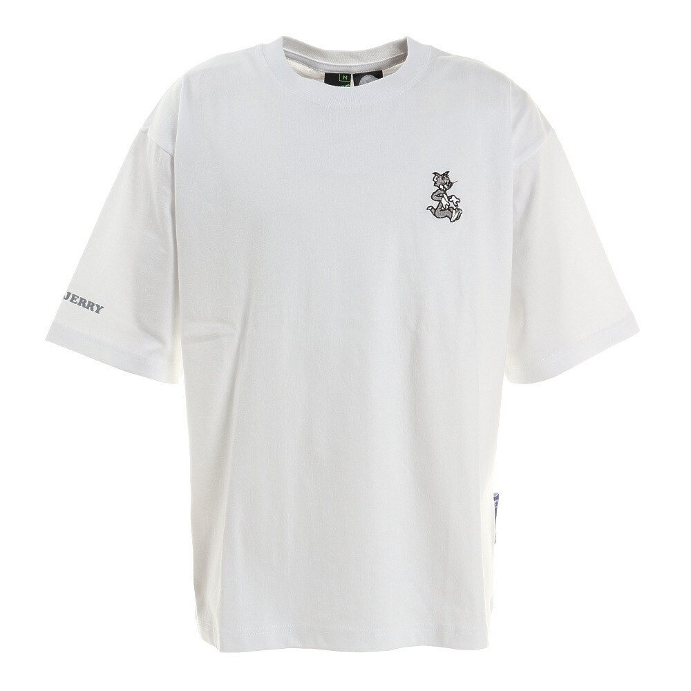  トムとジェリー ワンポイント 半袖Tシャツ 1570905-WHT