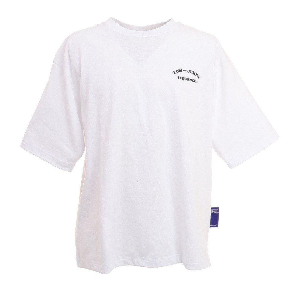  トムとジェリー コミックプリント半袖Tシャツ 1570906-WHT