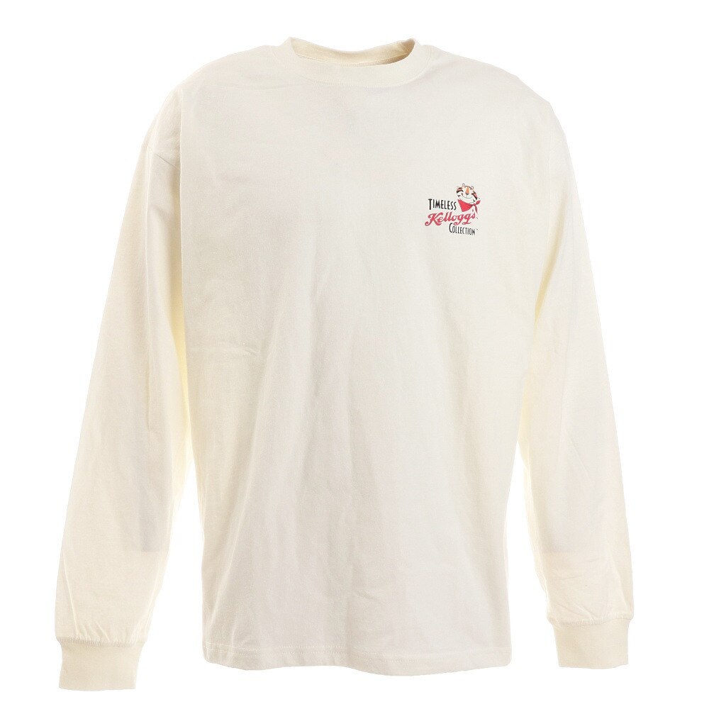  ケロッグ ビッグロゴプリント長袖Tシャツ 1315037-07 WHT