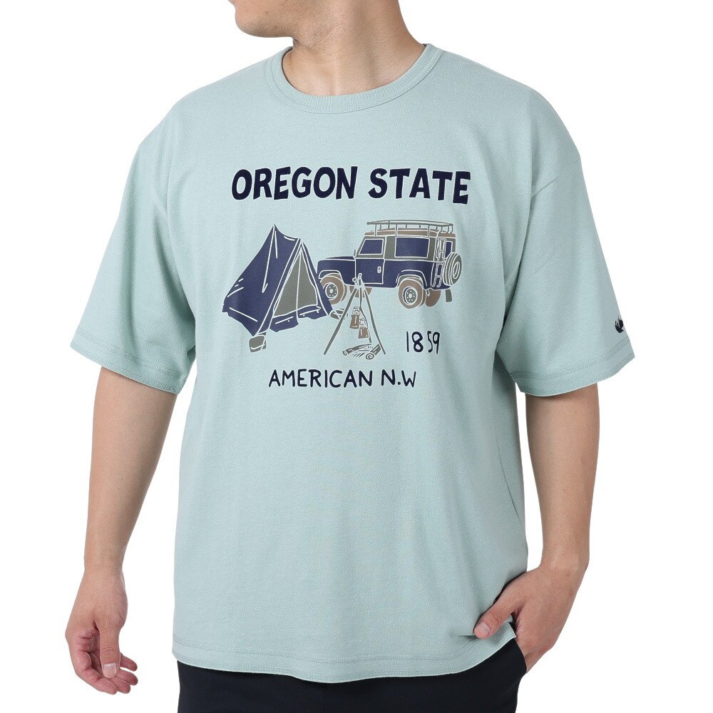  ソフトプリントTシャツ 881EK1CD6424GRN